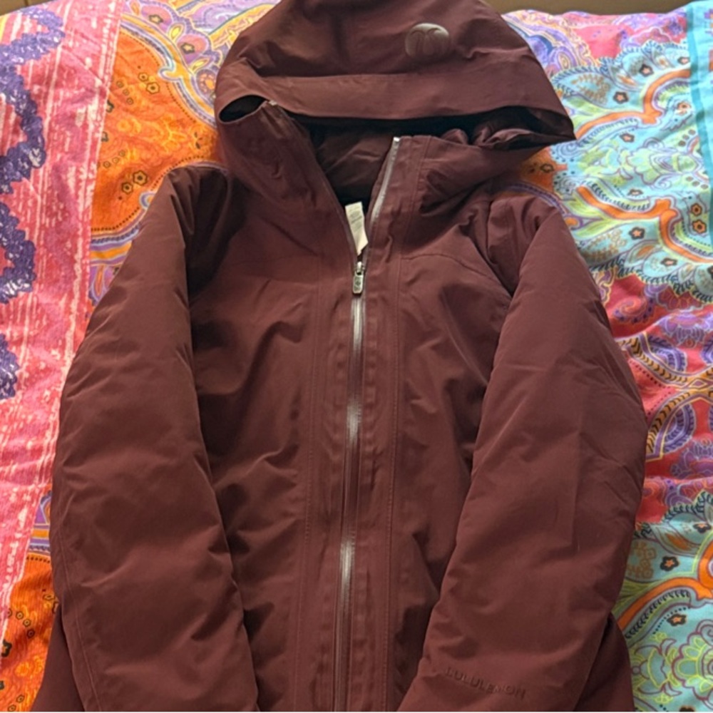 Women's Burgundy Hooded Jacket